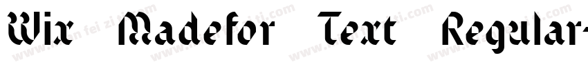 Wix Madefor Text Regular字体转换